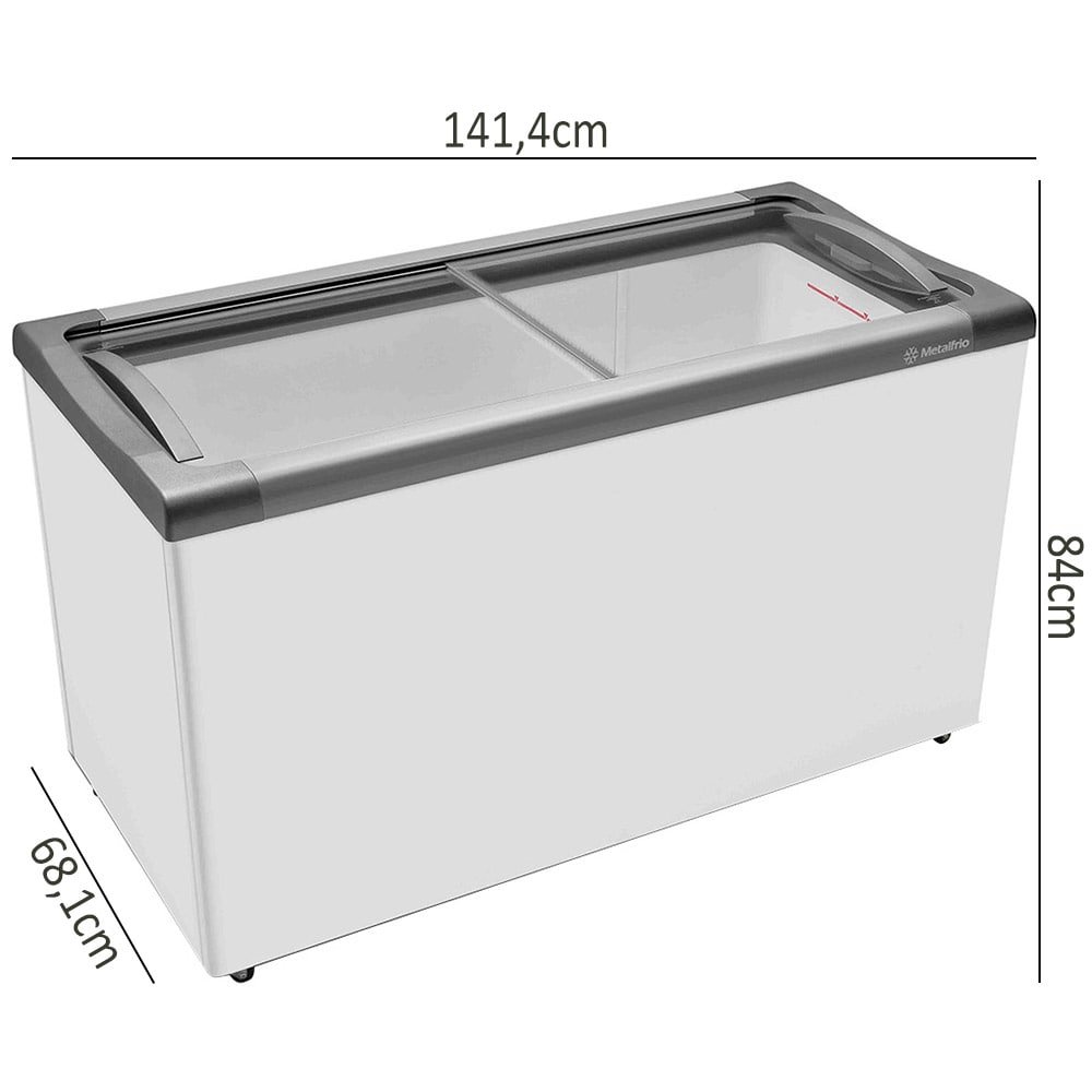 Freezer Horizontal Metalfrio 399 Litros NF40S Branco 110V