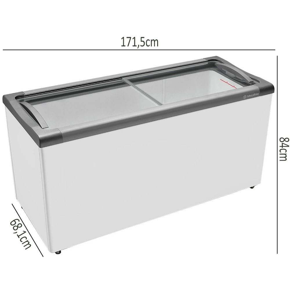 Freezer Horizontal Metalfrio 491 Litros NF55S Branco 220V