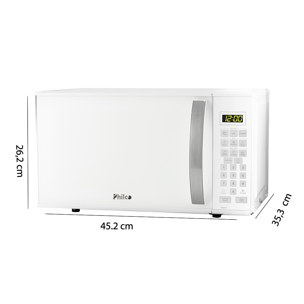 Micro-ondas Philco 21 Litros PMO21B, Branco, 110V