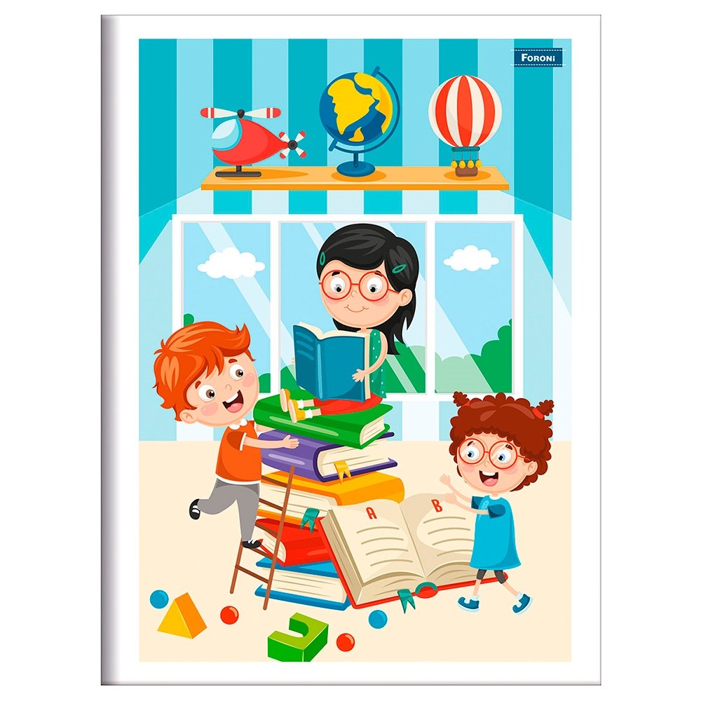 Caderno Brochurão Foroni 60 Folhas - Embalagem com 10 Unidades