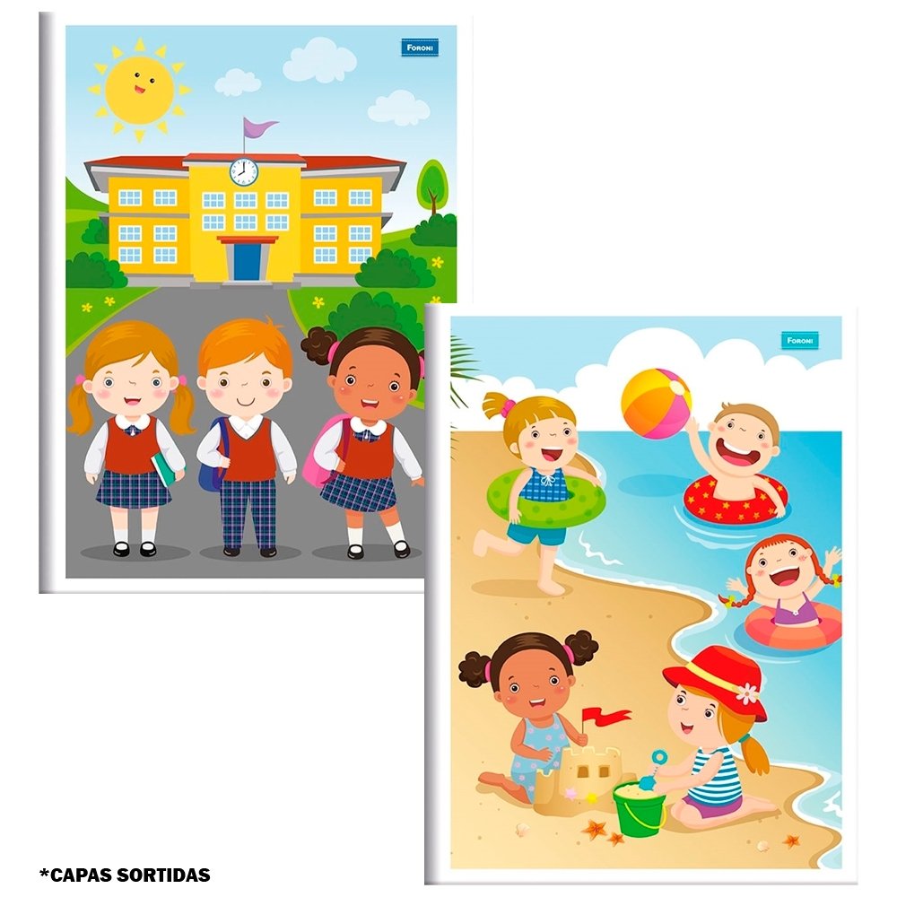 Caderno Brochurão Foroni 60 Folhas - Embalagem com 10 Unidades