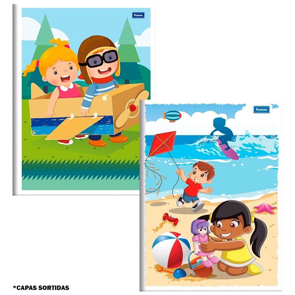 Caderno Brochurão Foroni 60 Folhas - Embalagem com 10 Unidades