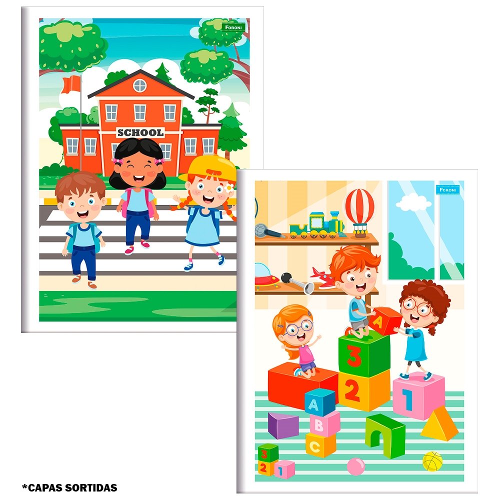 Caderno Brochurão Foroni 60 Folhas - Embalagem com 10 Unidades