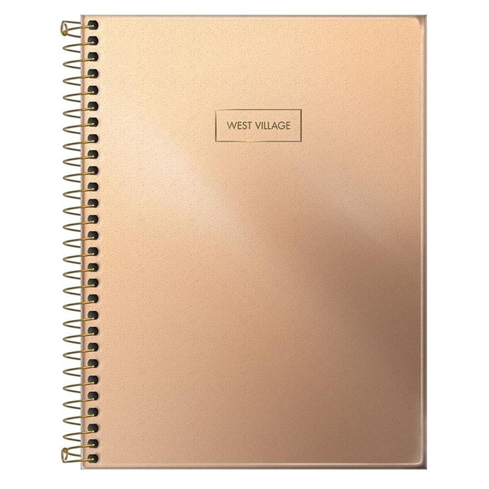 Caderno Espiral Tilibra Colegial Capa Dura West Village Metalizado 10 Matérias 160 Folhas 7465