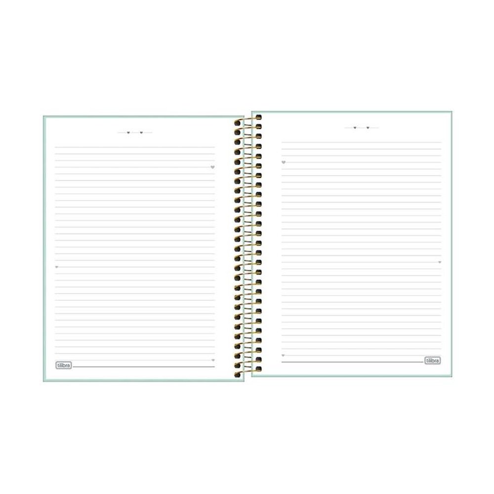 Caderno Espiral Tilibra Colegial Capa Dura 10 Matérias Happy Verde 160 Folhas - Embalagem com 4 Unidades