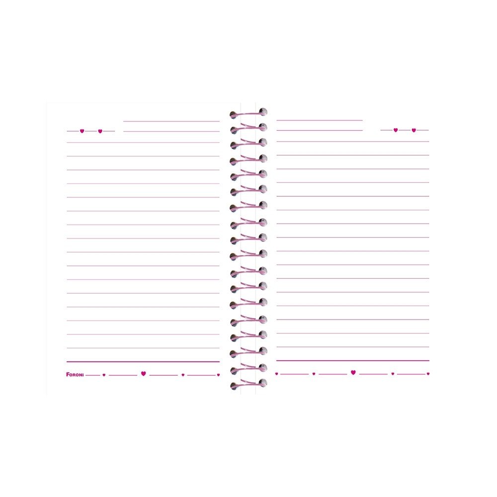 Caderno Espiral Foroni 1/4 Capa Dura Judy 80 Folhas - Embalagem com 5 Unidades