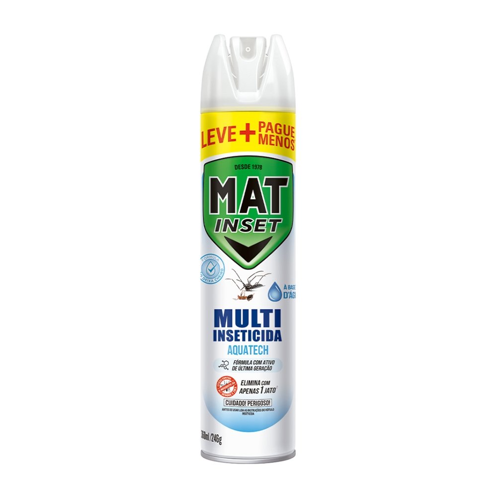 Inseticida Aerosol Mat Inset Mult sem Cheiro 360ml - Embalagem com 12 ...