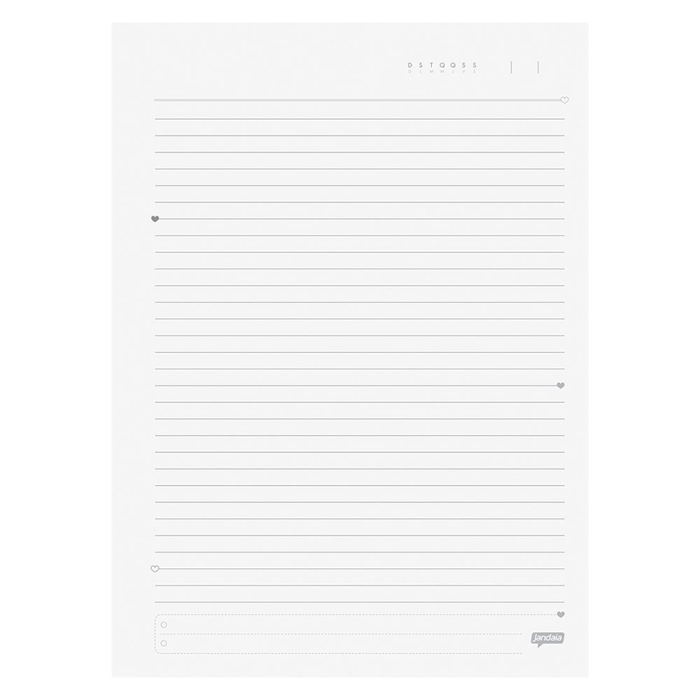 Caderno Costurado Jandaia Universitário Capa Dura Nina 80 Folhas - Embalagem com 5 Unidades (Sortidos)
