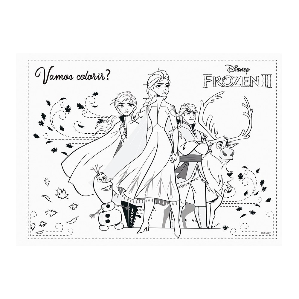 Caderno Espiral Jandaia Cartografia Capa Dura Frozen 80 Folhas - Embalagem com 5 Unidades