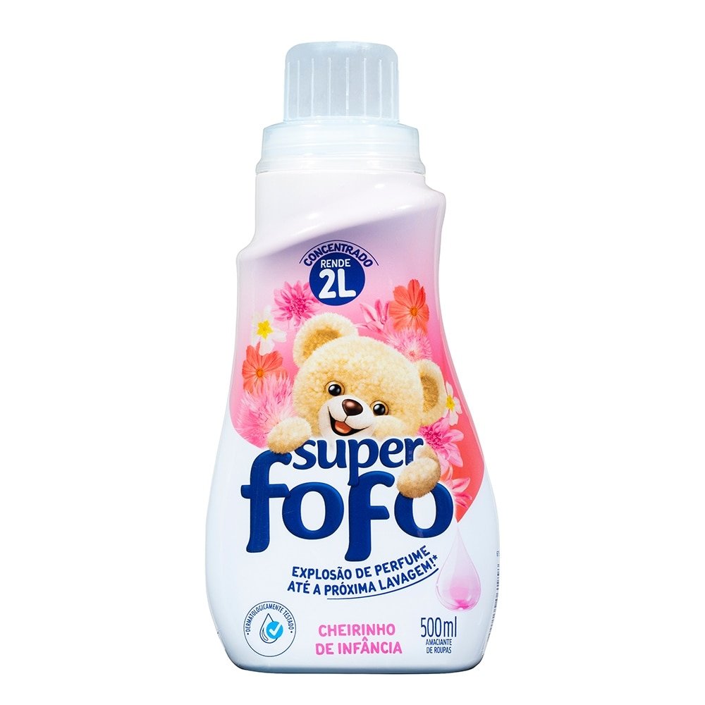 Amaciante Super Fofo Concentrado Cheirinho da Infância 500ml - Embalagem com 12 Unidades