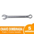 Chave Combinada Pratik 18mm Cromo Vanádio Embalagem com 5 Unidades