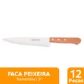 Faca Peixeira Tramontina 9" Aço Carbono, Cabo Madeira com Goiabão - Embalagem com 12 Unidades