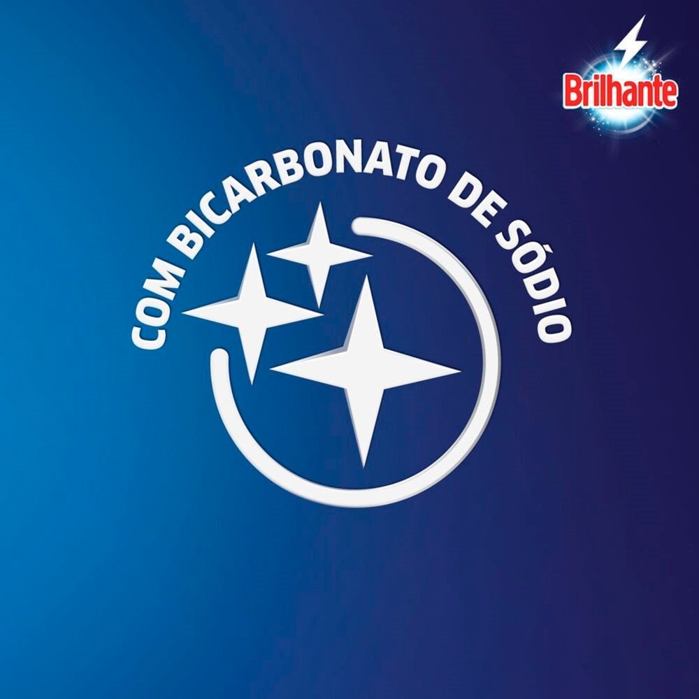 Sabão em Pó Brilhante Higiene Total Sanitizante 1,6Kg Embalagem com 7 Unidades