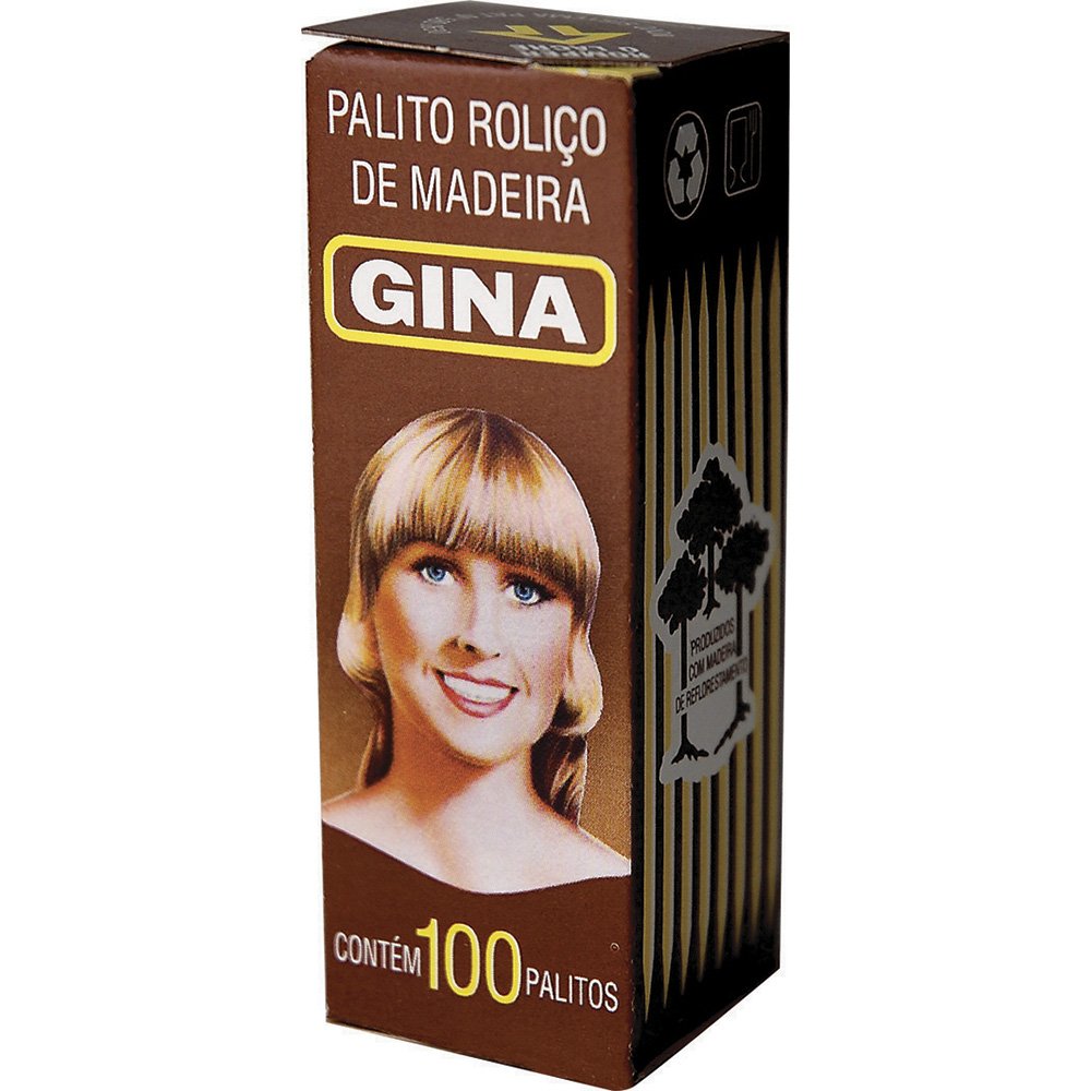Palito de Dente Gina 100 Palitos - Embalagem com   25 Unidades