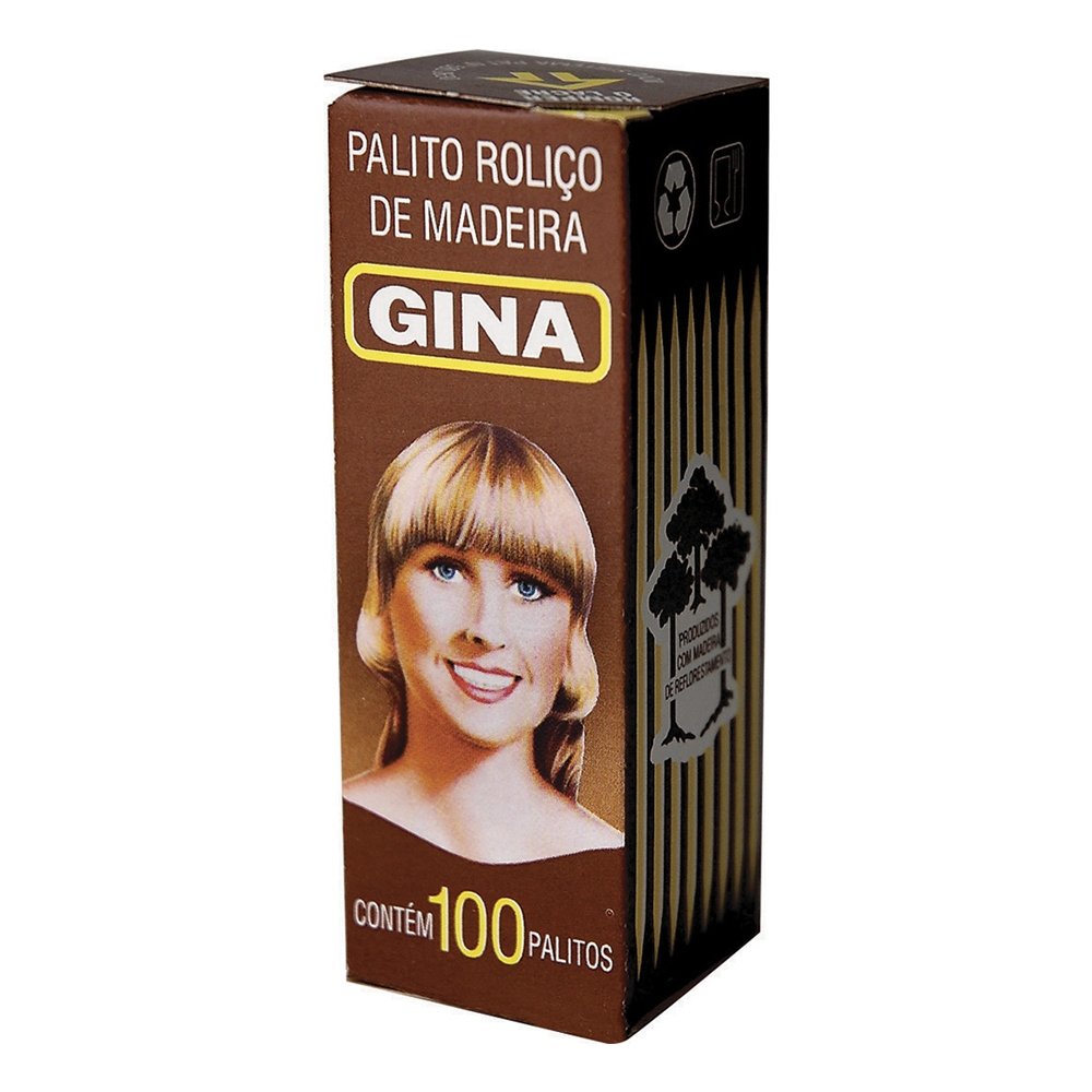 Palito de Dente Gina 100 Palitos - Embalagem com 25 Unidades