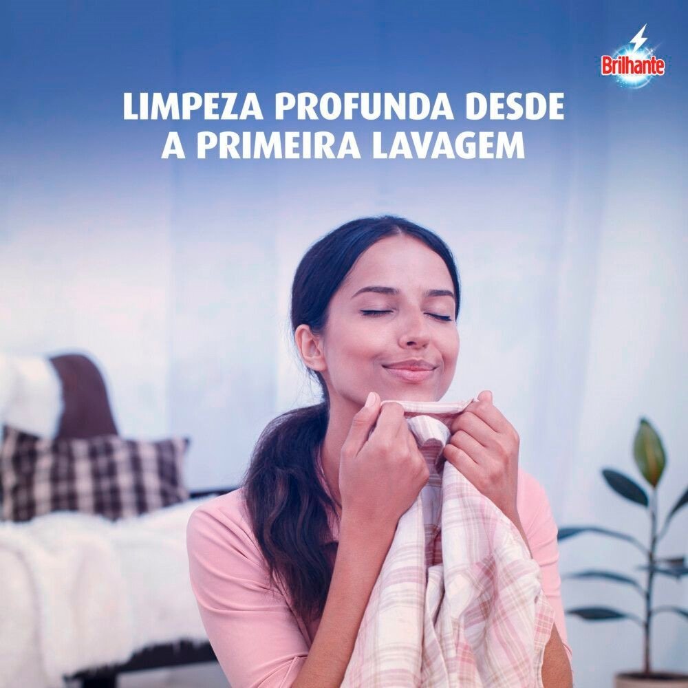 Sabão Líquido Brilhante Limpeza Total Refil 900ml - Embalagem com 12 Unidades