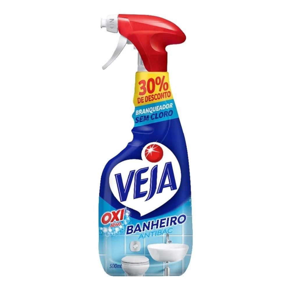 Limpador Veja Banheiro Sem Cloro Antibac Gatilho 500ml Embalagem com 12 Unidades