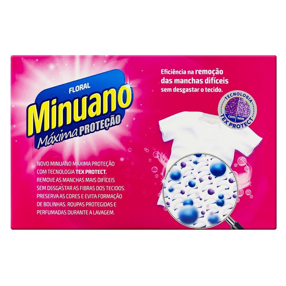 Sabão em Pó Minuano Floral 450g - Embalagem com 24 Unidades