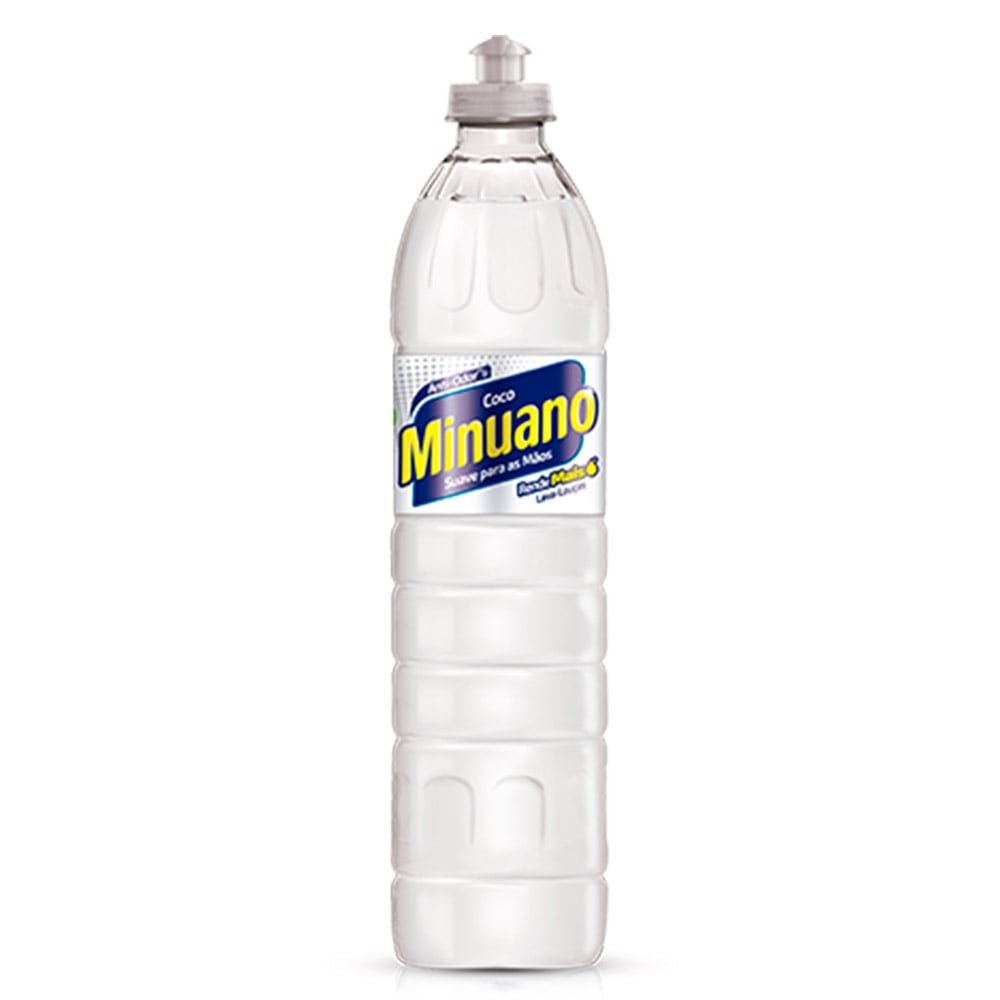 Detergente Minuano Lava Louças Coco 500ml - Embalagem com 24 Unidades