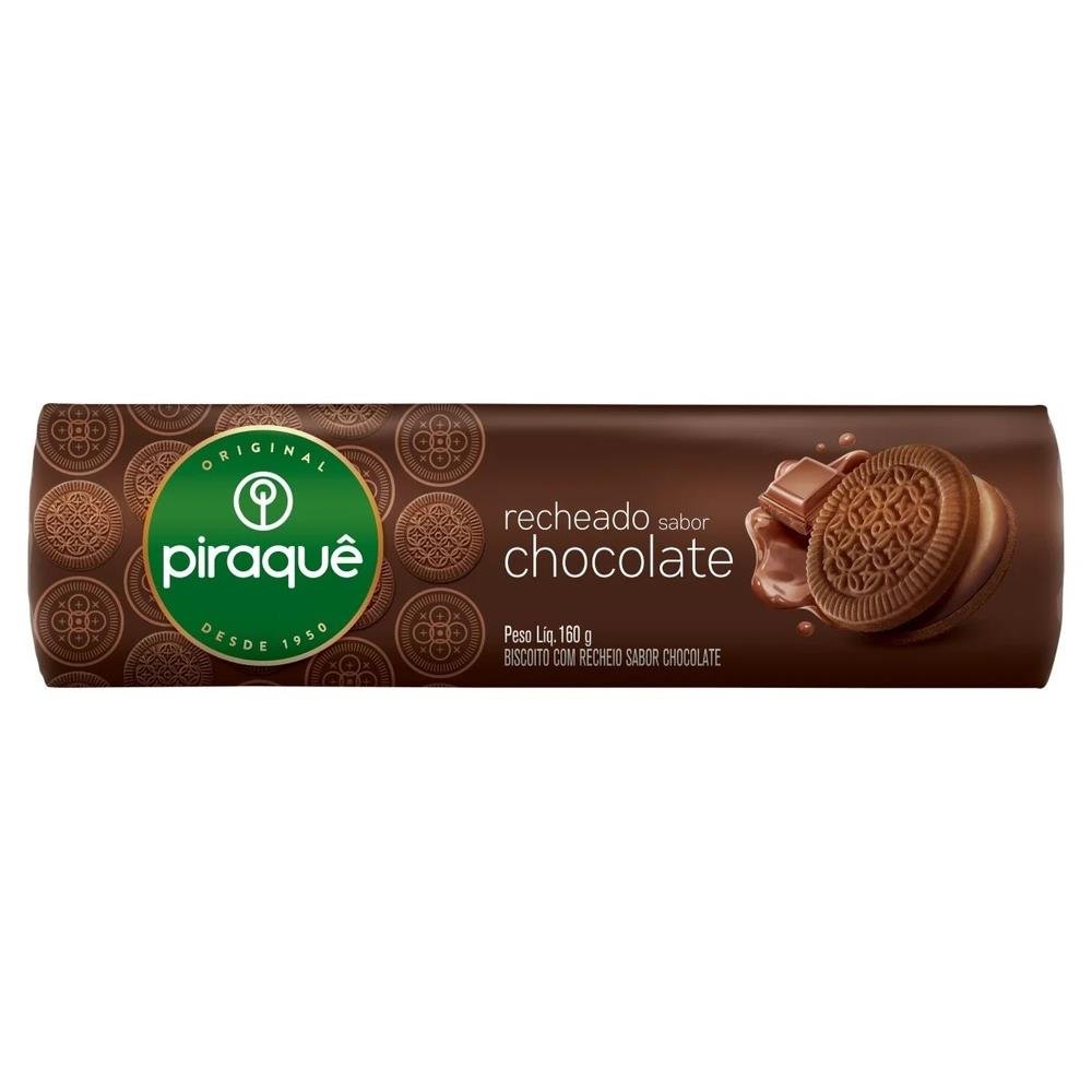 Biscoito Piraquê Recheado Chocolate 160G