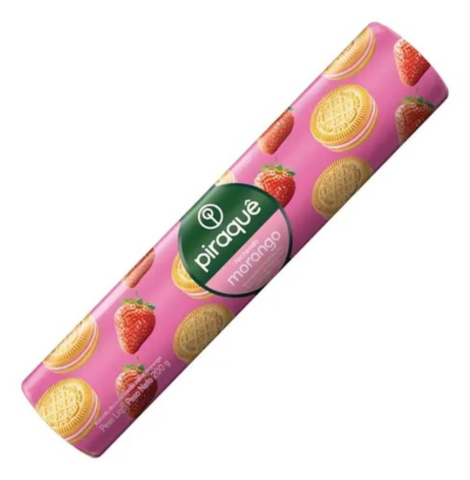 Biscoito Piraquê Recheado Morango 160G