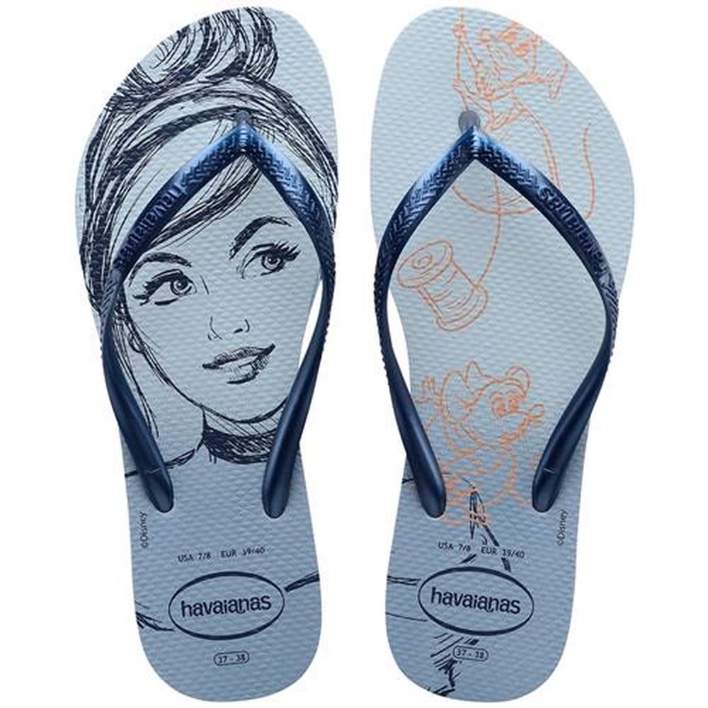 Havaianas Slim Princesas Azul Ashley 41/2