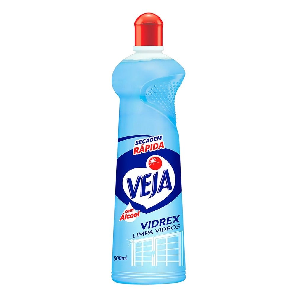 Limpa Vidros Veja Vidrex Bio Álcool 500ml - Embalagem com 24 Unidades