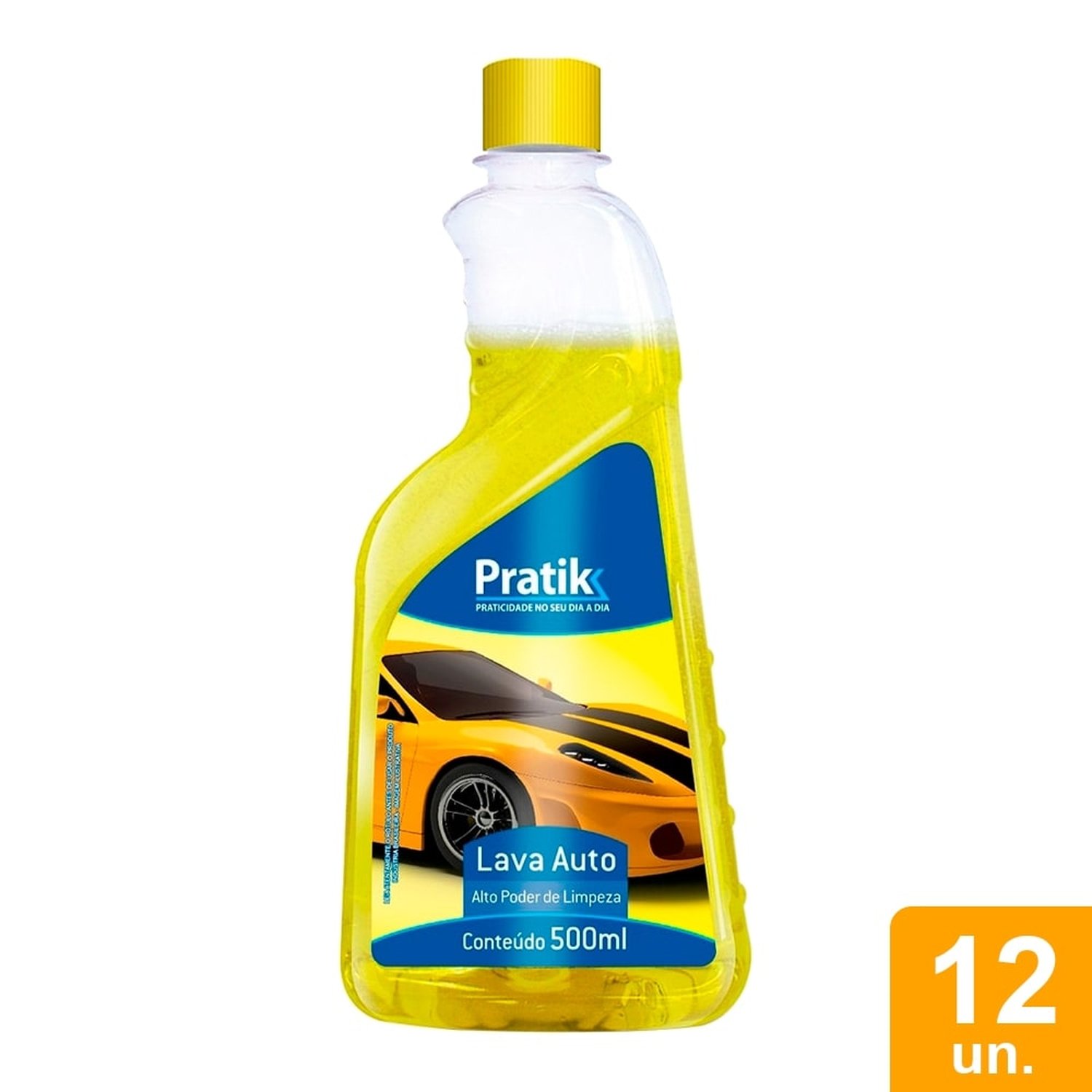 Shampoo Automotivo Pratik 500ml - Embalagem com 12 Unidades