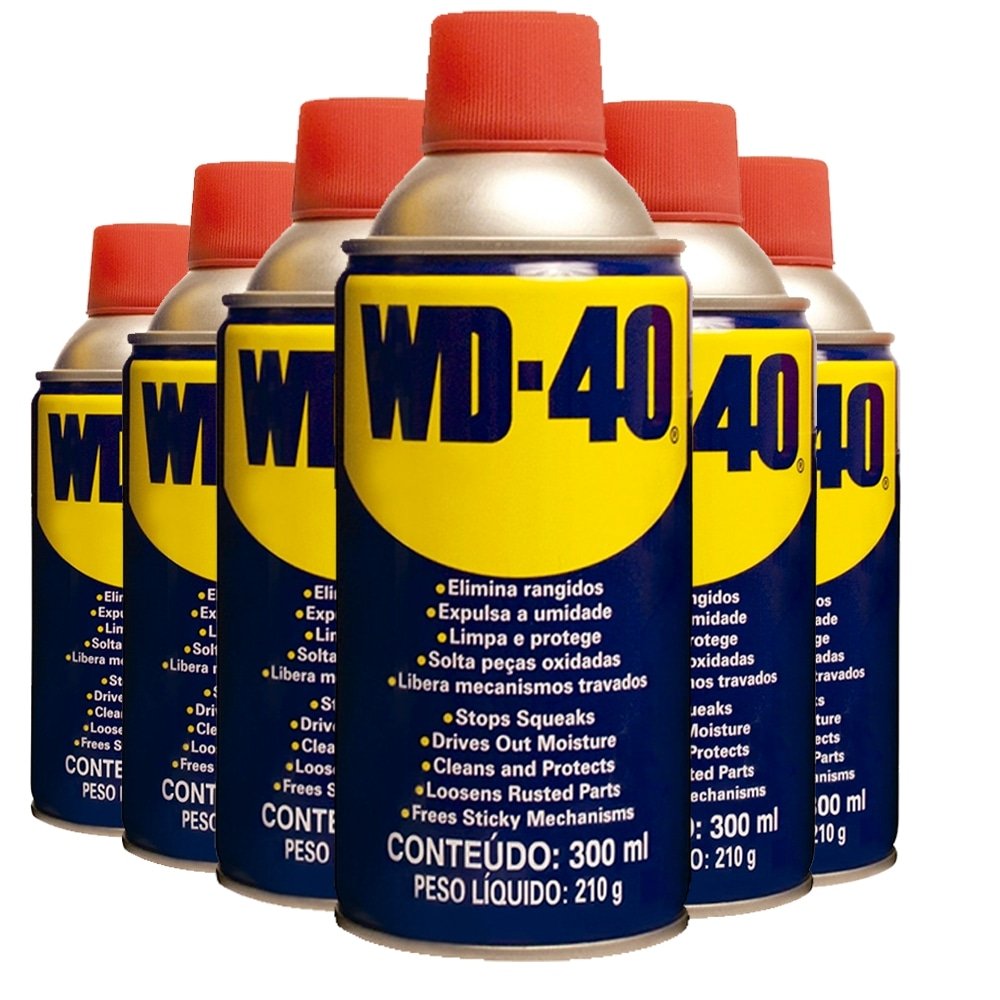 Antiferrugem WD40 Spray Lubrificante 300ml Embalagem com 6 Unidades