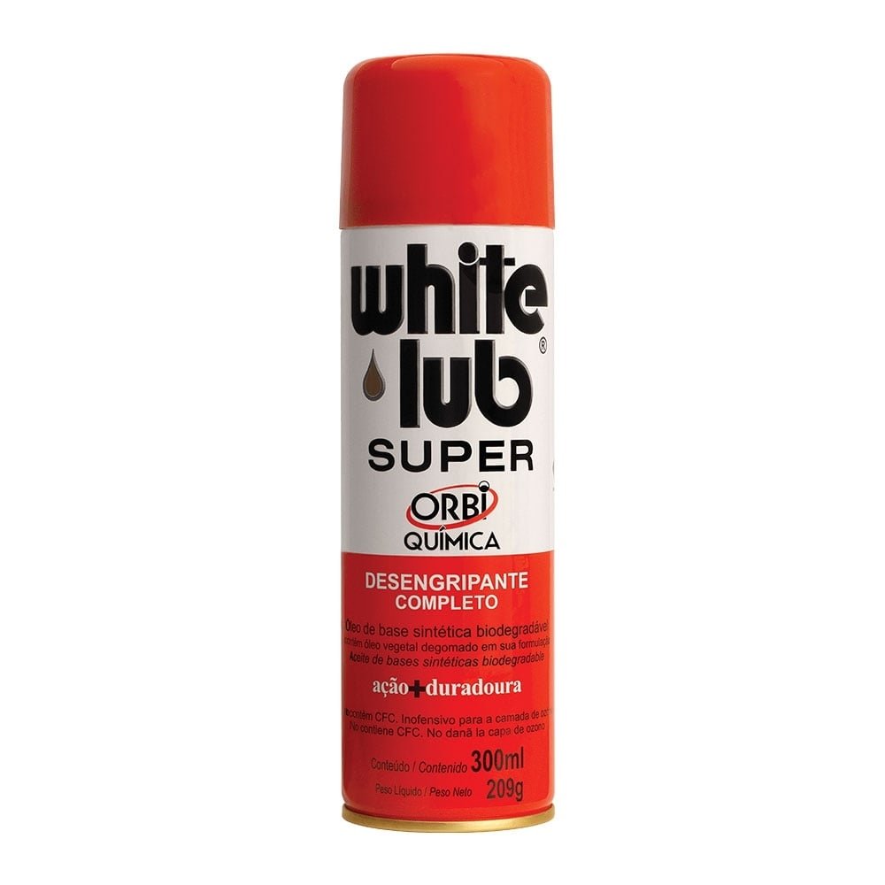Antiferrugem Desengripante Orbi White Lub Sintético Aerossol 300ml - Embalagem com 6 Unidades