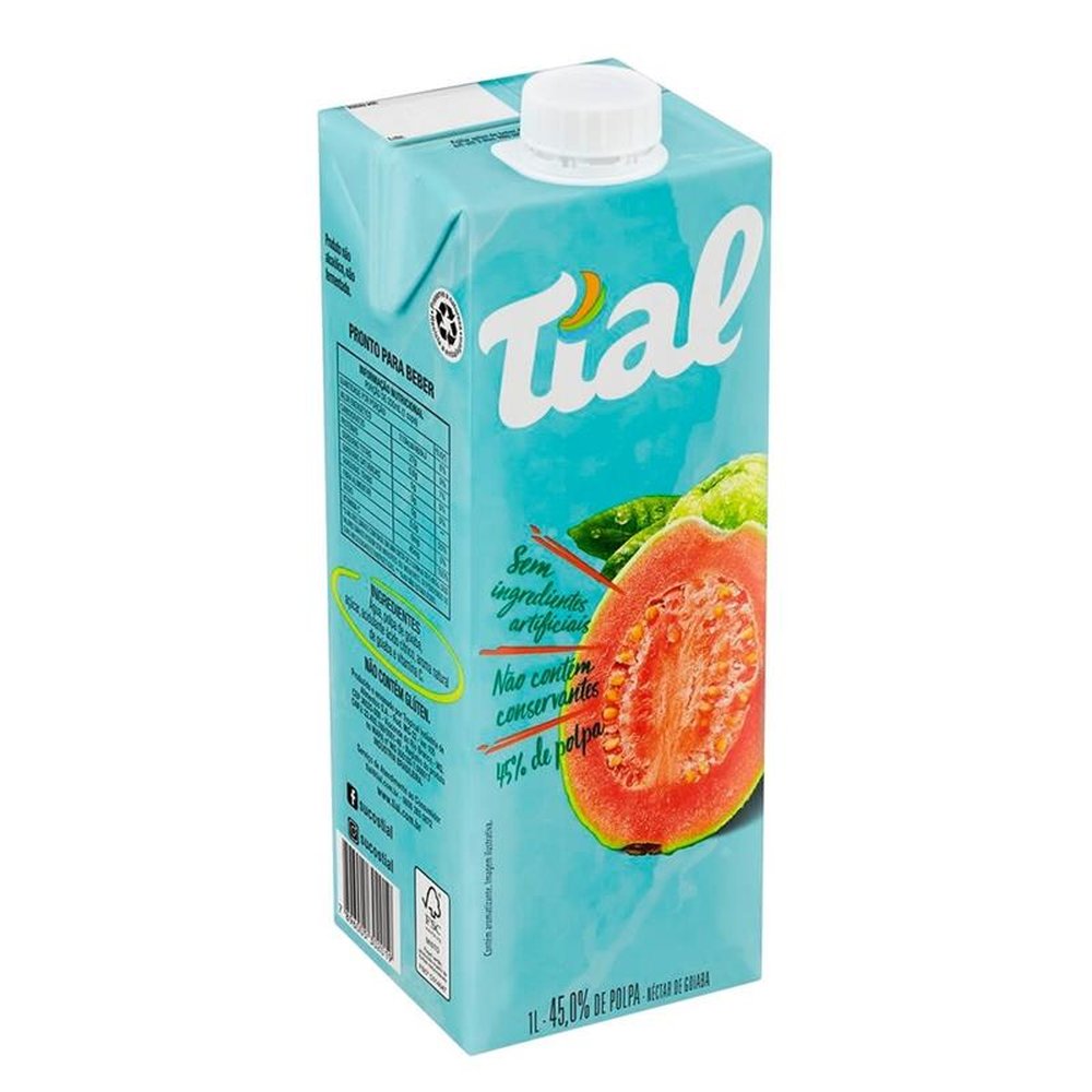 Suco Tial Néctar Goiaba 1L - Embalagem 12 Unidades