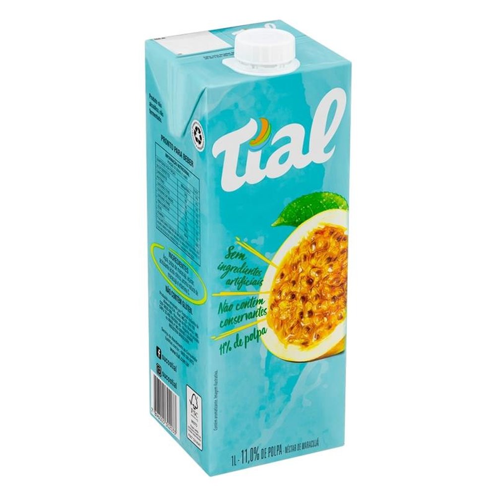 Suco Tial Néctar Maracujá 1L - Embalagem com 12 Unidades