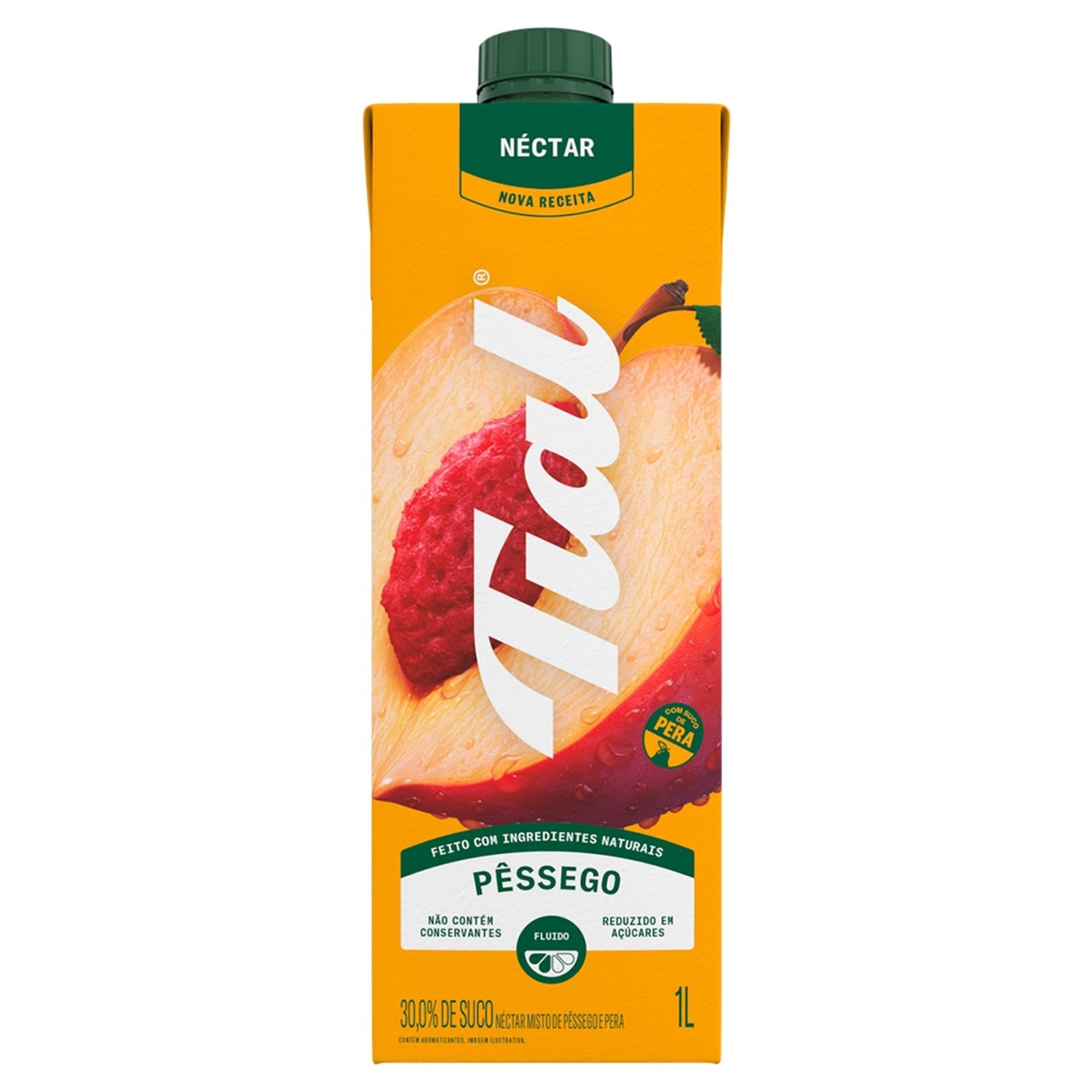 Suco Tial Néctar Pêssego 1 Litro - Embalagem com 12 Unidades