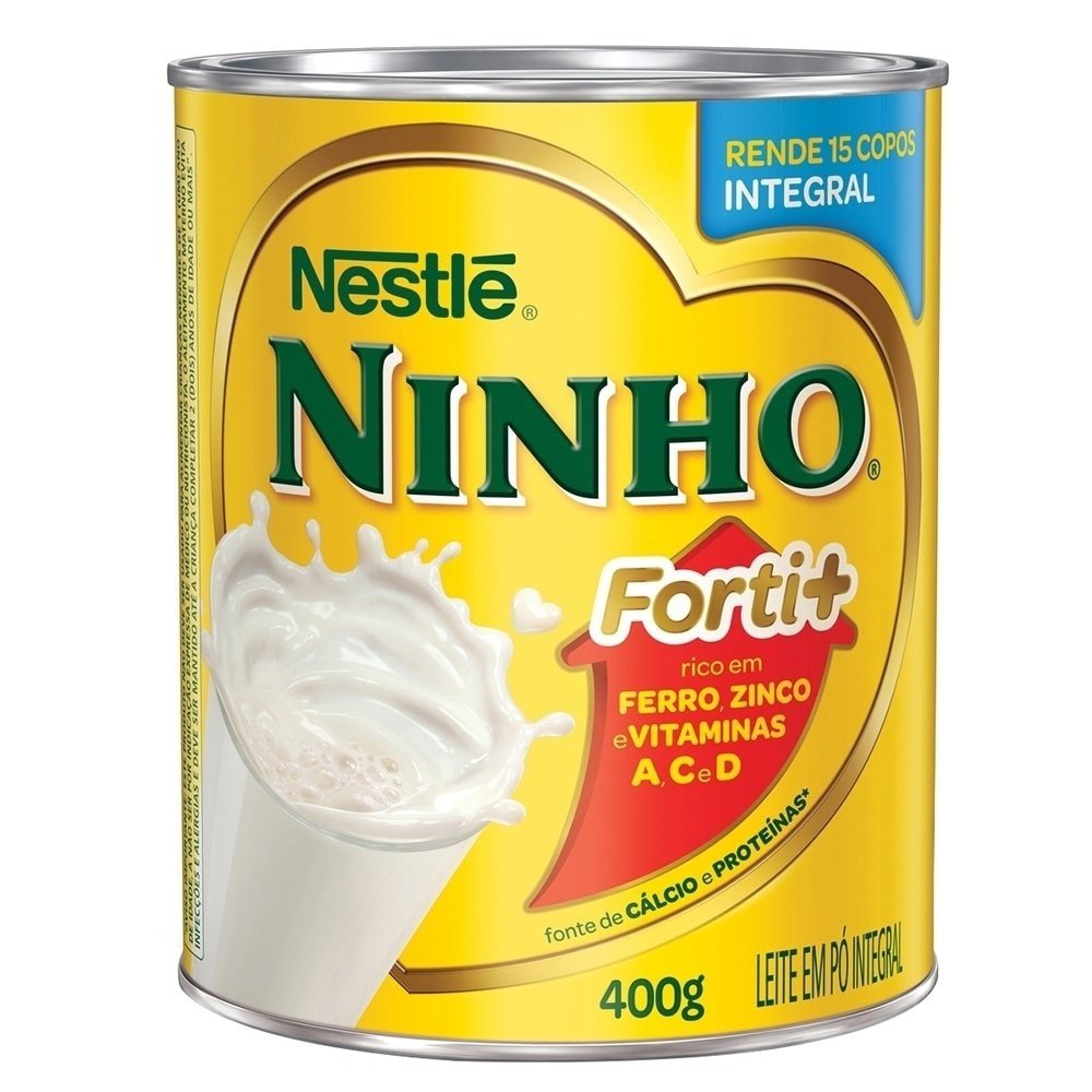 Leite em Pó Ninho Integral 400g - Embalagem com 24 Unidades