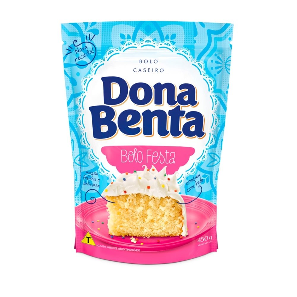 Mistura p/ Bolo Sabor Festa 450g - 12 unidades - Dona Benta