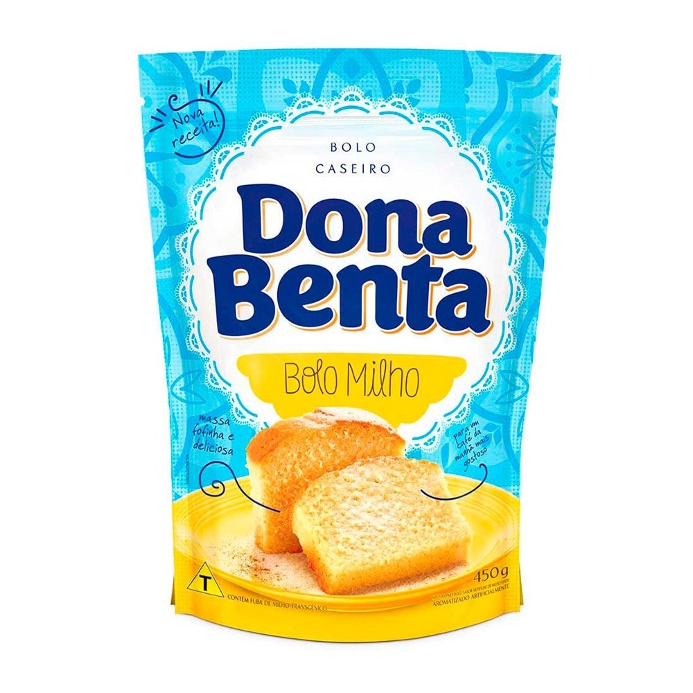 Mistura p/ Bolo Sabor Milho Verde 450g - 12 unidades - Dona Benta