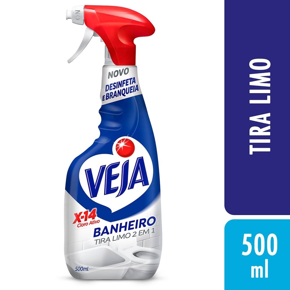 Limpador Veja X14 Tira Limo Pulverizador 500ml Embalagem com 12 Unidades