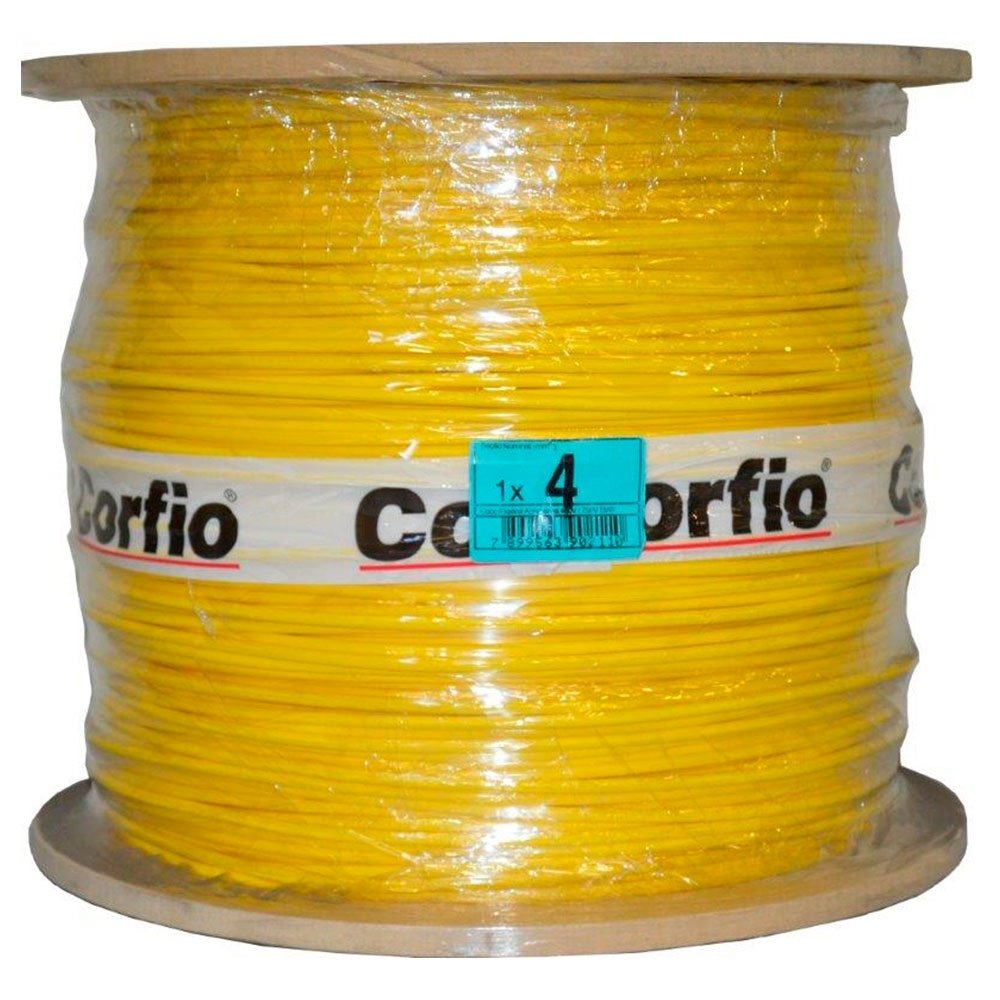 Cabo Flexível Corfio 4mmx600m Bobina 750V Amarelo