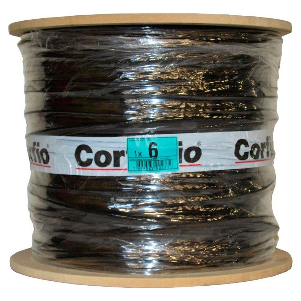 Cabo Rígido Hepr Corfio 7 Pernas 6mmx100m Rolo 1KV Preto