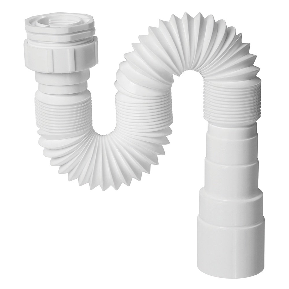 Sifão Extensível Universal Krona DN38/40/48/50 Branco 73cm - Embalagem com 12 Unidades