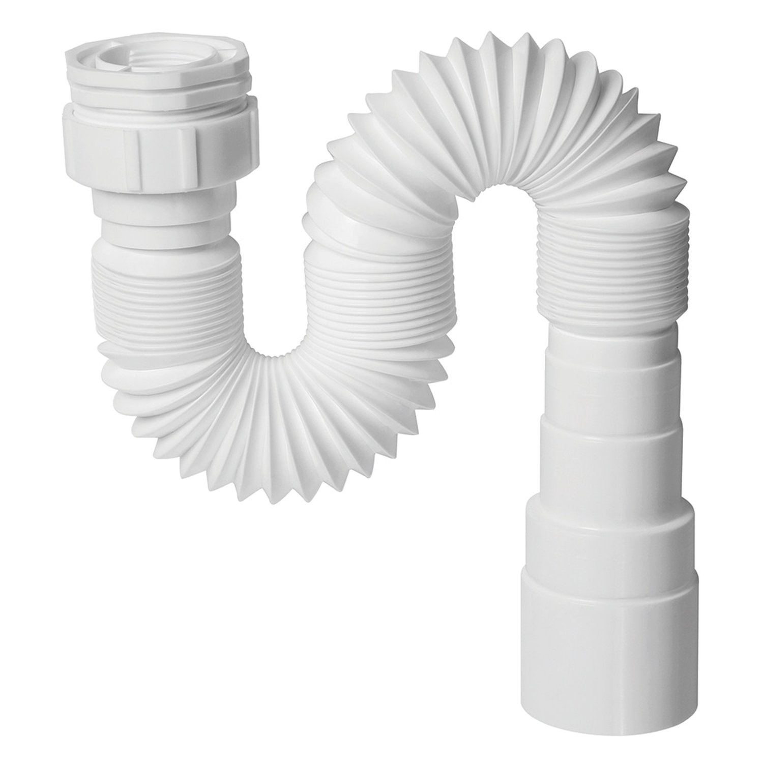Sifão Extensível Universal Krona DN38/40/48/50 Branco 73cm - Embalagem com 12 Unidades