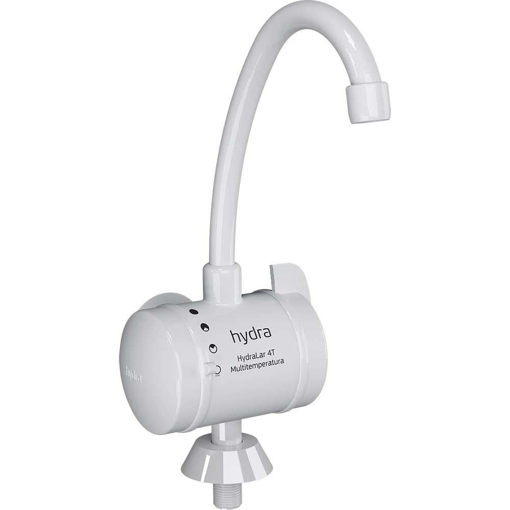 Torneira Elétrica Corona Hydralar 4 Temperaturas Bancada Branca 5500W 220V