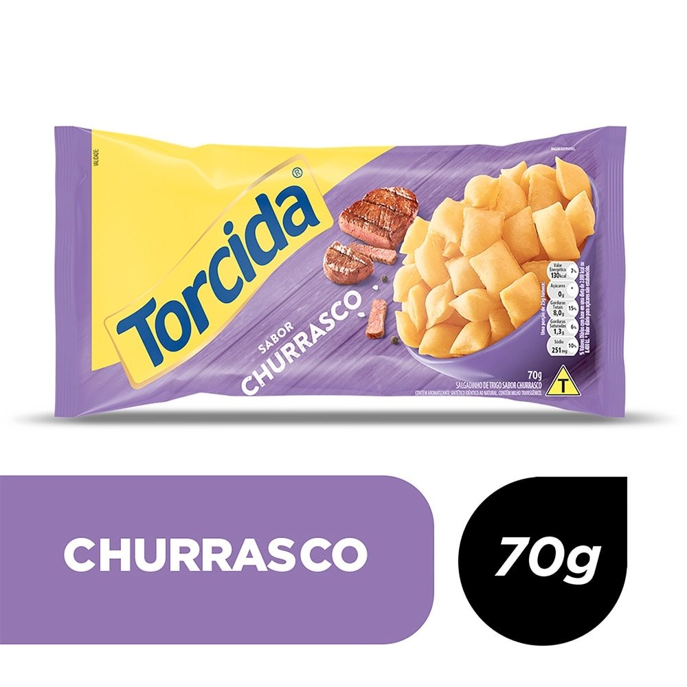 Salgadinho de Churrasco 80g - 20 unidades - Torcida