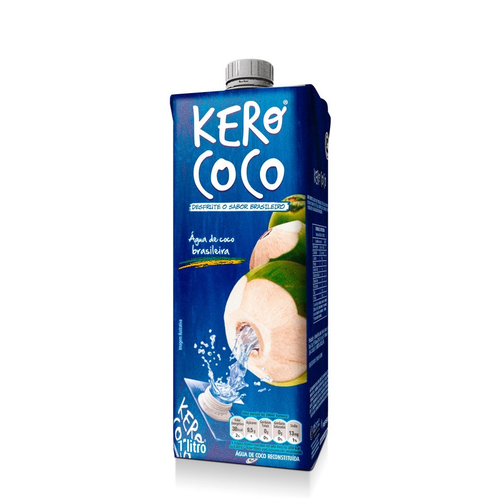 Água de Coco Kero Coco 1L - Embalagem com 12 Unidades