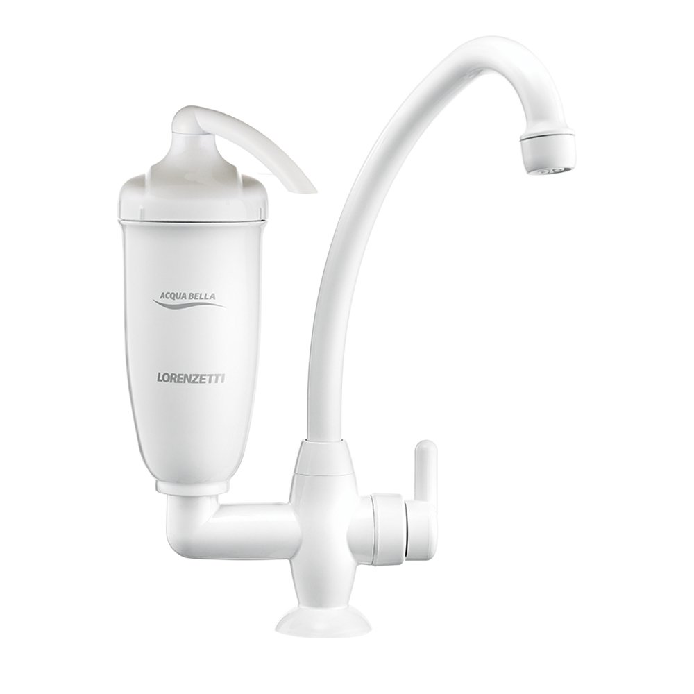 Torneira com Filtro Água Lorenzetti Acqua Bella Bancada Branca