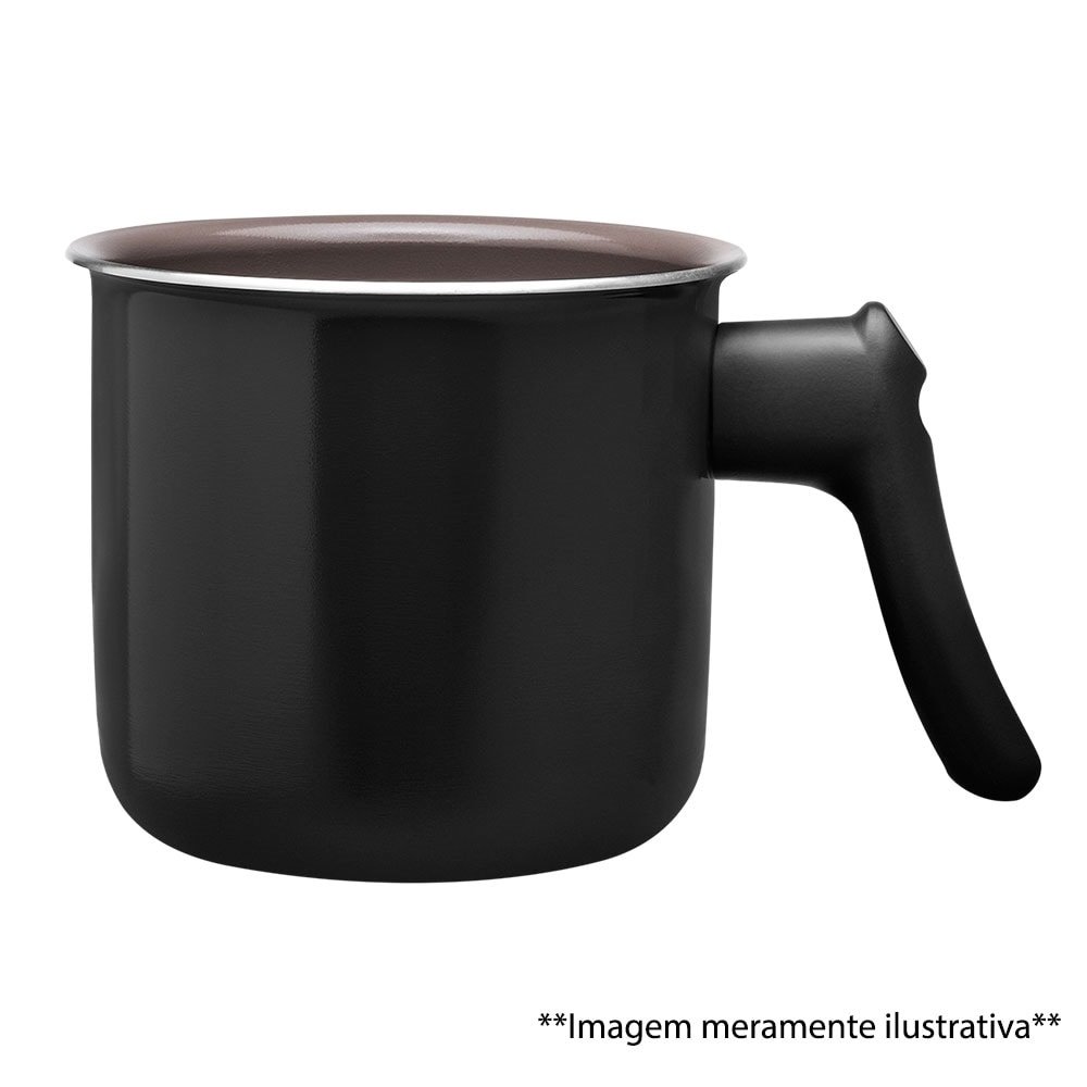 Jogo de Panelas Brinox Cerâmica Life Easy Preto - 7 Peças
