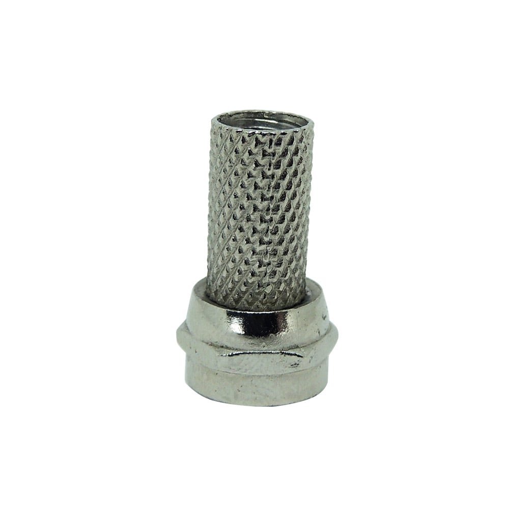 Conector Coxial Foxlux Tipo Rosca RG6 - Embalagem com 20 Unidades