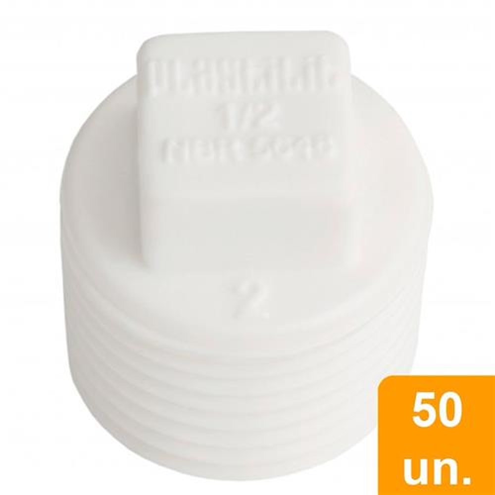 Plug Roscável Plastilit 1/2 Embalagem com 50 Unidades