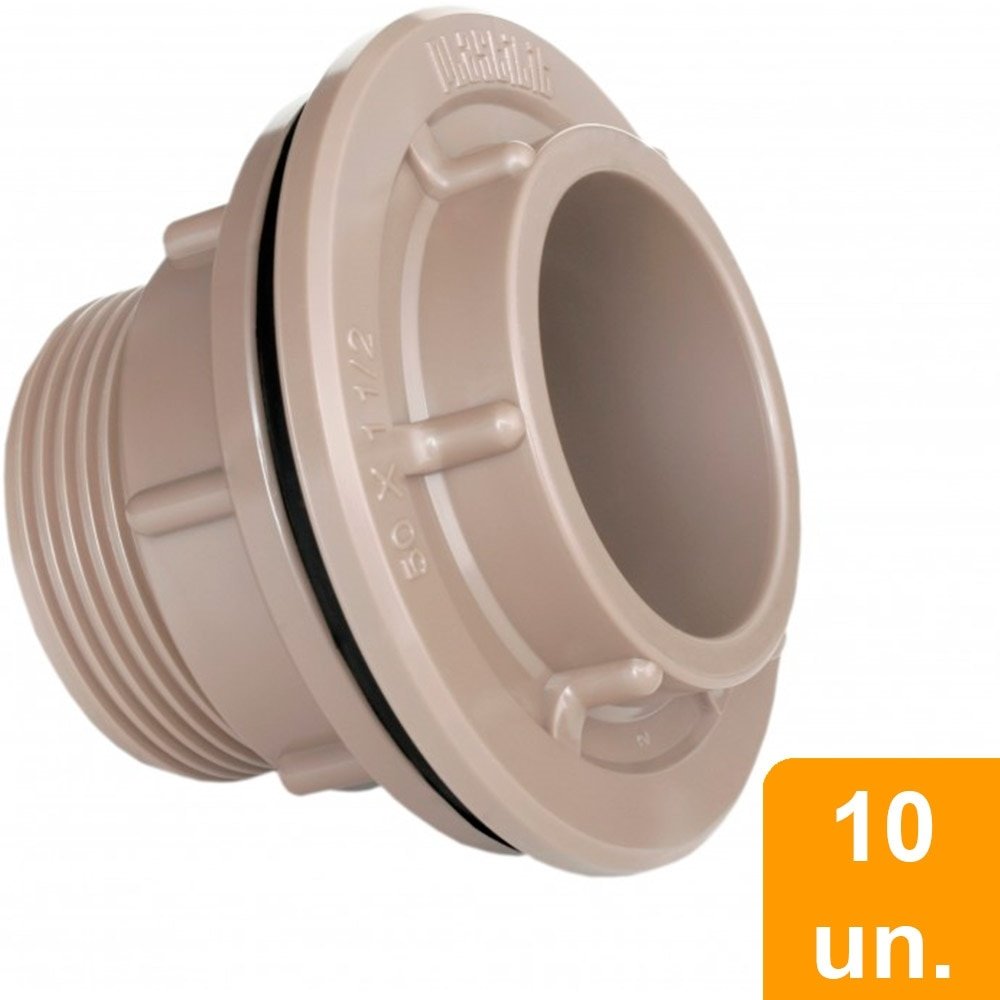 Adaptador Soldável Plastilit para Caixa D'água 20mm x 1/2 Embalagem com 10 Unidades
