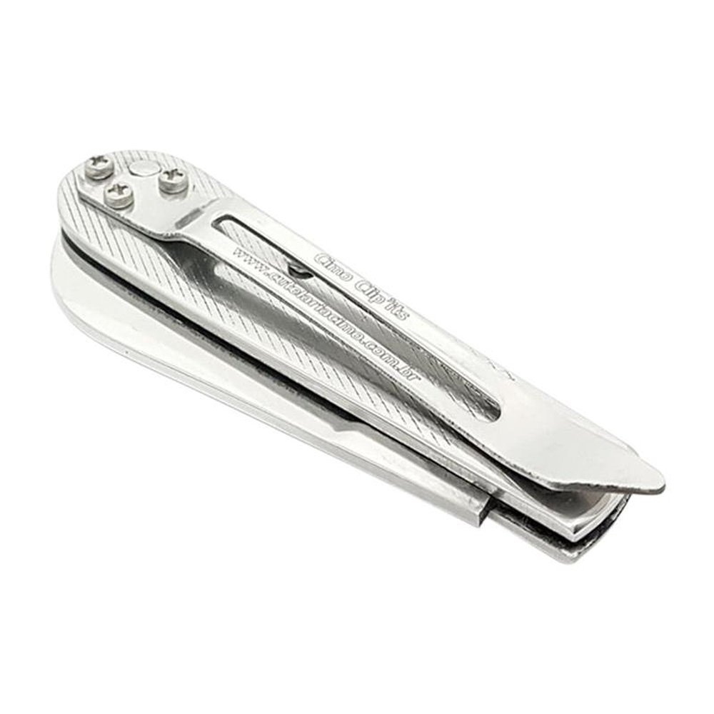 Canivete Cimo Inox Ponta Redonda, c/ Clip de Bolso, Cab